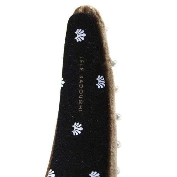 Lele Sadoughi Padded Velvet Pearl Headband NWOT main image 5